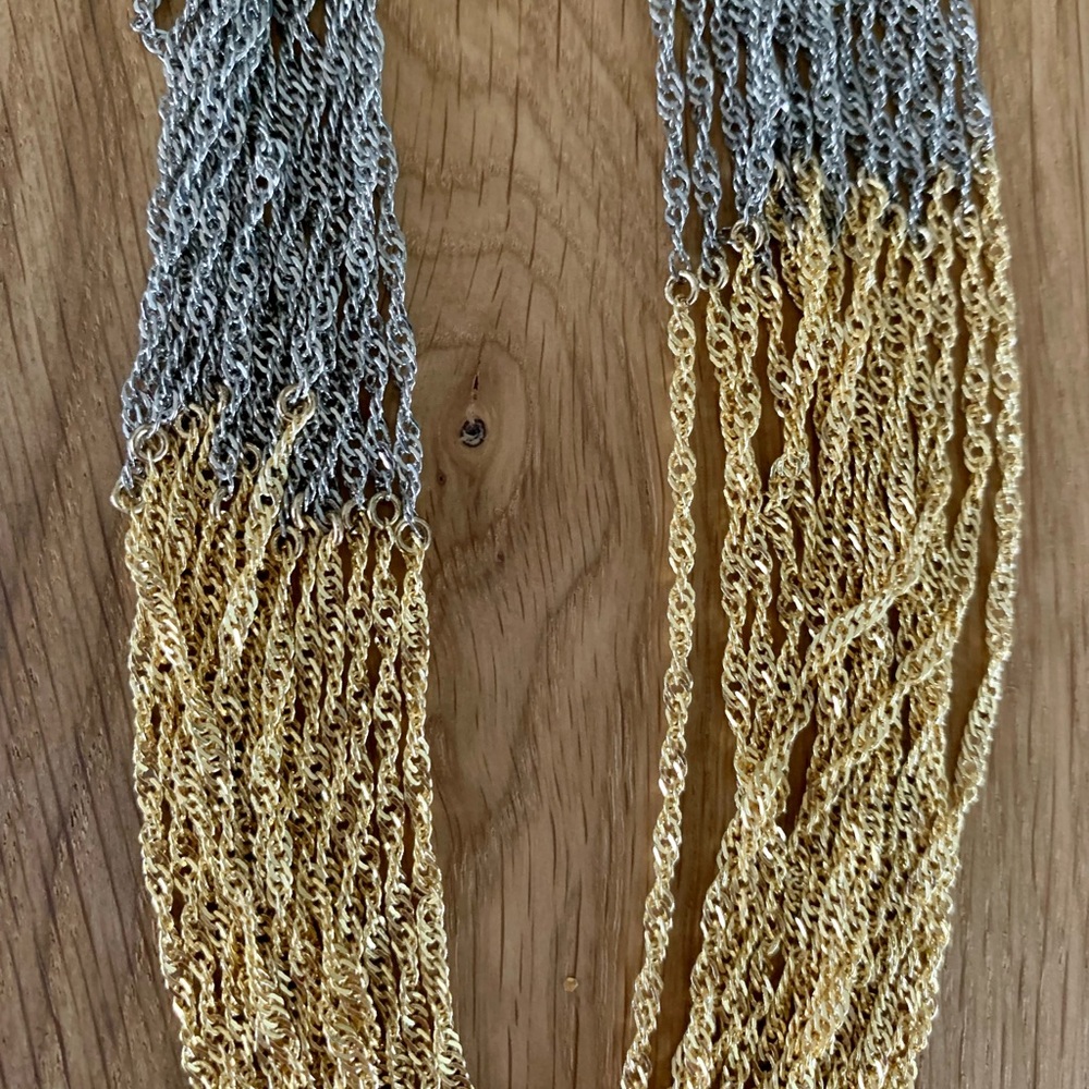 Glamorous Gold/Silver Chain Mesh Adjustable Choker NWT! ✨